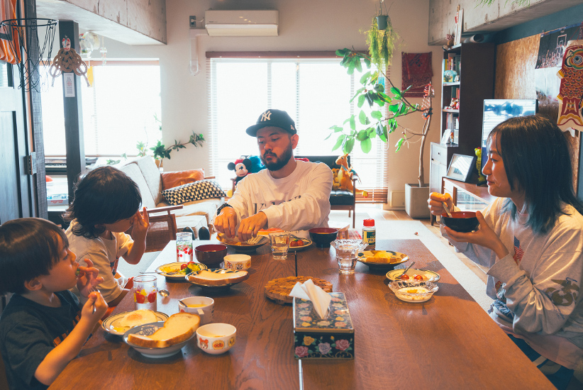 朝食の風景