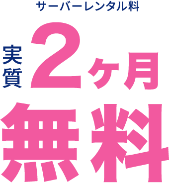 サーバーレンタル料 実質2ヶ月無料